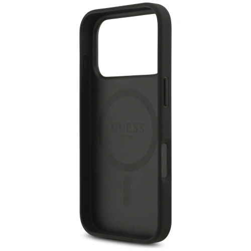 Etui Guess 4G Circle Classic Logo MagSafe do Apple iPhone 17 Pro czarny