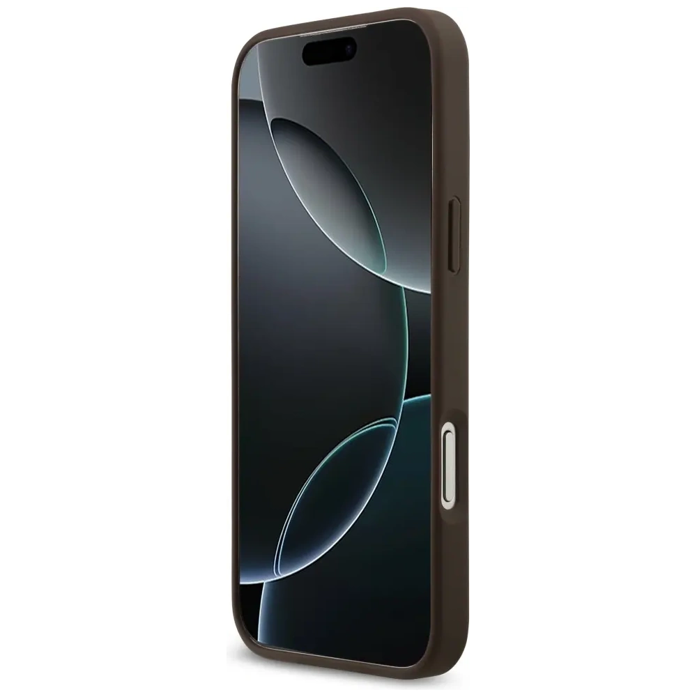 Etui Guess 4G Circle Classic Logo MagSafe do Apple iPhone 17 Pro Max brązowy