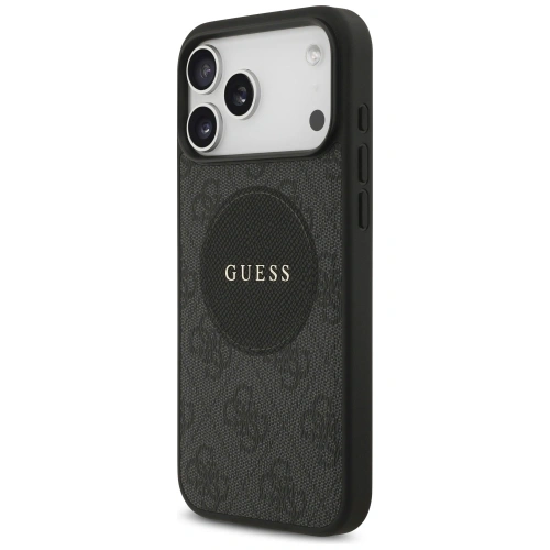 Etui Guess 4G Circle Classic Logo MagSafe do Apple iPhone 17 Pro Max czarny