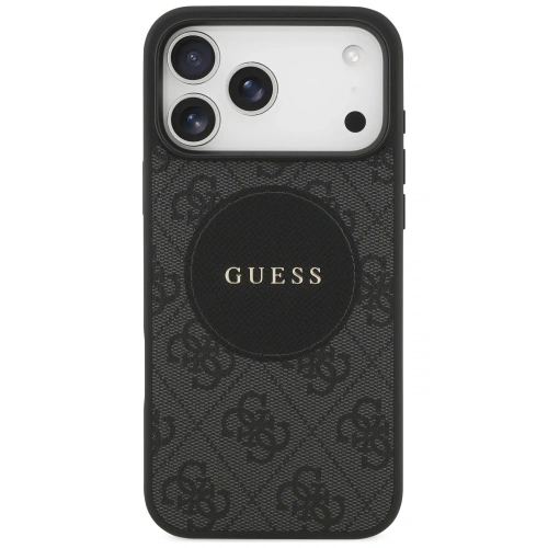 Etui Guess 4G Circle Classic Logo MagSafe do Apple iPhone 17 Pro Max czarny