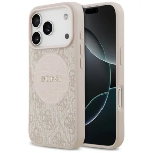 Etui Guess 4G Circle Classic Logo MagSafe do Apple iPhone 17 Pro różowy
