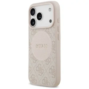 Etui Guess 4G Circle Classic Logo MagSafe do Apple iPhone 17 Pro różowy