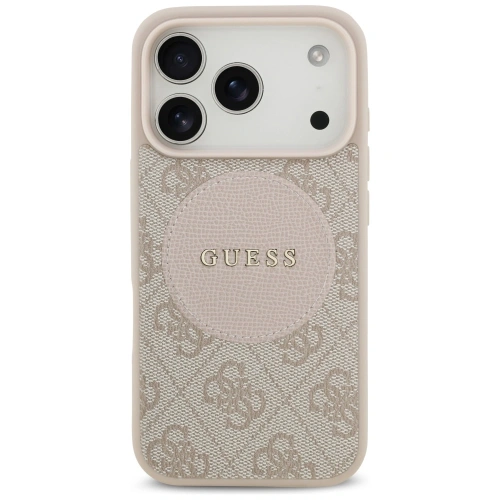 Etui Guess 4G Circle Classic Logo MagSafe do Apple iPhone 17 Pro różowy