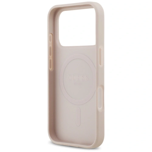 Etui Guess 4G Circle Classic Logo MagSafe do Apple iPhone 17 Pro różowy