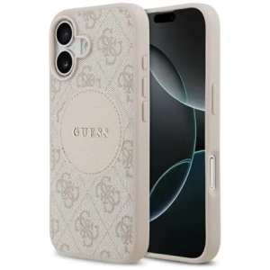 Etui Guess 4G Circle Classic Logo MagSafe do Apple iPhone 17 różowy