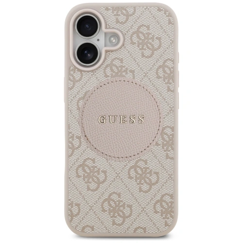 Etui Guess 4G Circle Classic Logo MagSafe do Apple iPhone 17 różowy