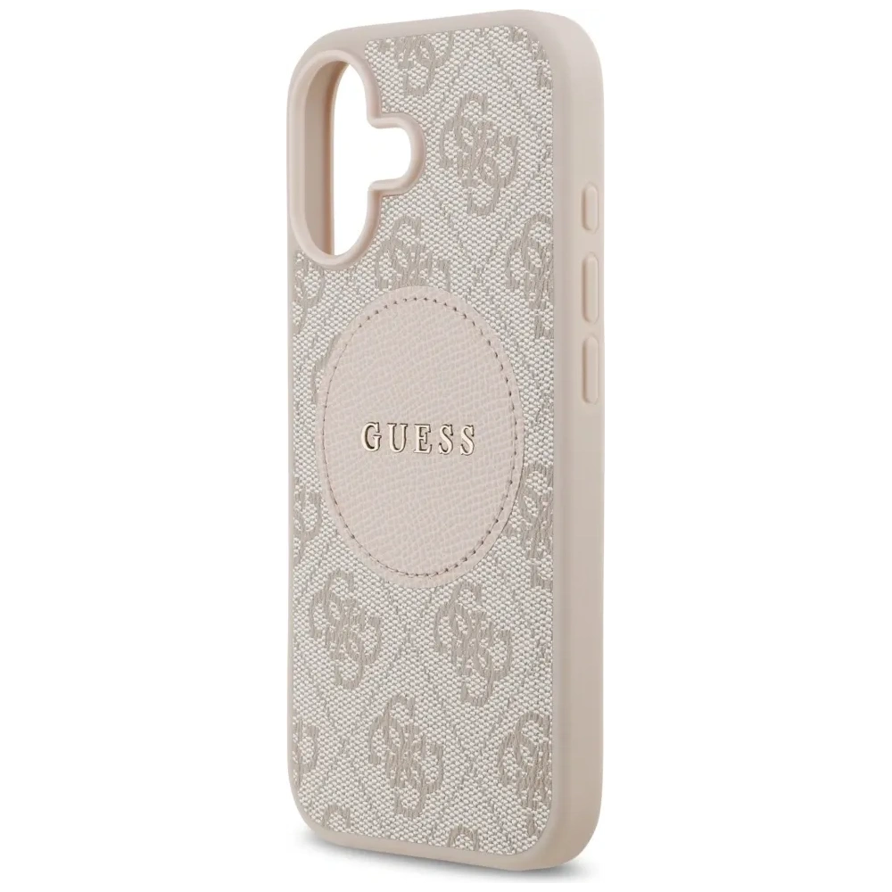 Etui Guess 4G Circle Classic Logo MagSafe do Apple iPhone 17 różowy