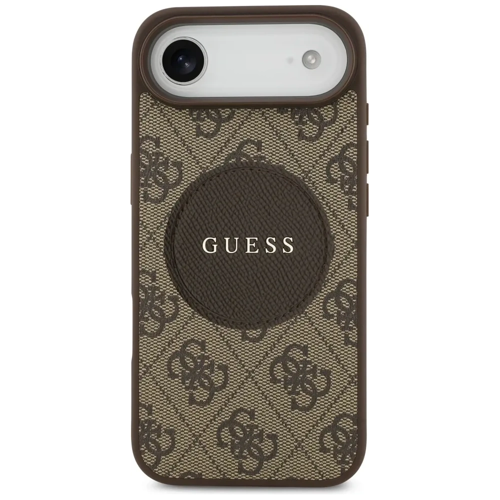 Etui Guess 4G Circle Classic Logo MagSafe do Apple iPhone Air brązowy