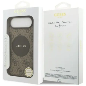 Etui Guess 4G Circle Classic Logo MagSafe do Apple iPhone Air brązowy