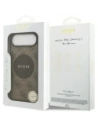 Etui Guess 4G Circle Classic Logo MagSafe do Apple iPhone Air brązowy