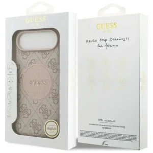 Etui Guess 4G Circle Classic Logo MagSafe do Apple iPhone Air różowy
