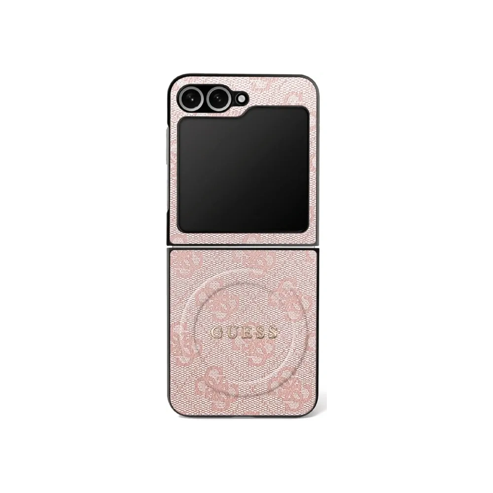 Etui Guess 4G Classic MagSafe do Samsung Galaxy Z Flip7 różowy