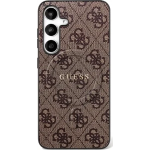 Etui Guess 4G Ring Classic Logo MagSafe do Samsung Galaxy S25 FE brązowy