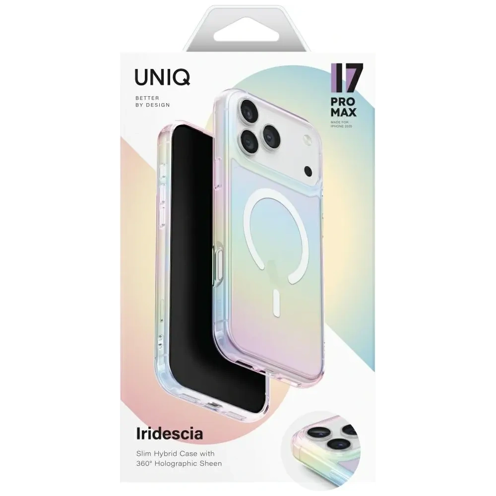 Etui UNIQ Iridescia do Apple iPhone 17 Pro Max Magclick Charging holo quartz