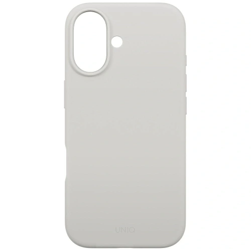 Etui UNIQ Lino do Apple iPhone 17 Magclick Charging jasno szary