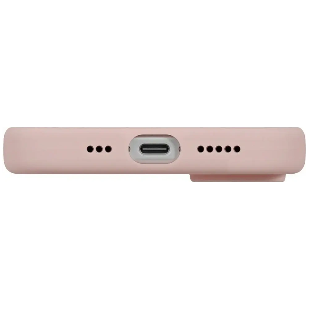 Etui UNIQ Lino do Apple iPhone 17 Magclick Charging różowy