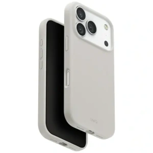 Etui UNIQ Lino do Apple iPhone 17 Pro Magclick Charging jasno szary