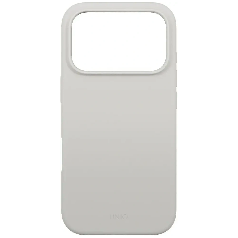 Etui UNIQ Lino do Apple iPhone 17 Pro Magclick Charging jasno szary