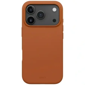 Etui UNIQ Lino do Apple iPhone 17 Pro Magclick Charging pomarańczowy