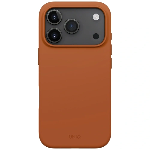 Etui UNIQ Lino do Apple iPhone 17 Pro Magclick Charging pomarańczowy