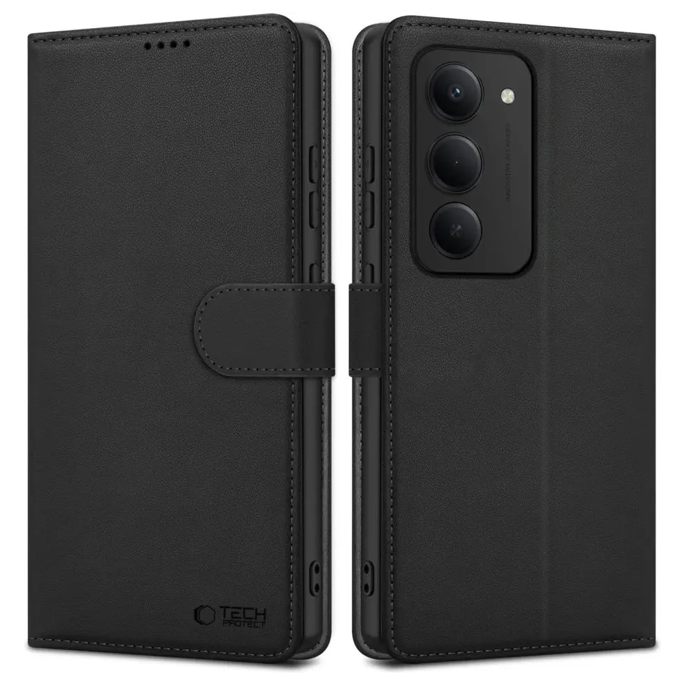 Etui z klapką Tech-Protect Wallet do Xiaomi Redmi 15 4G / 5G Black