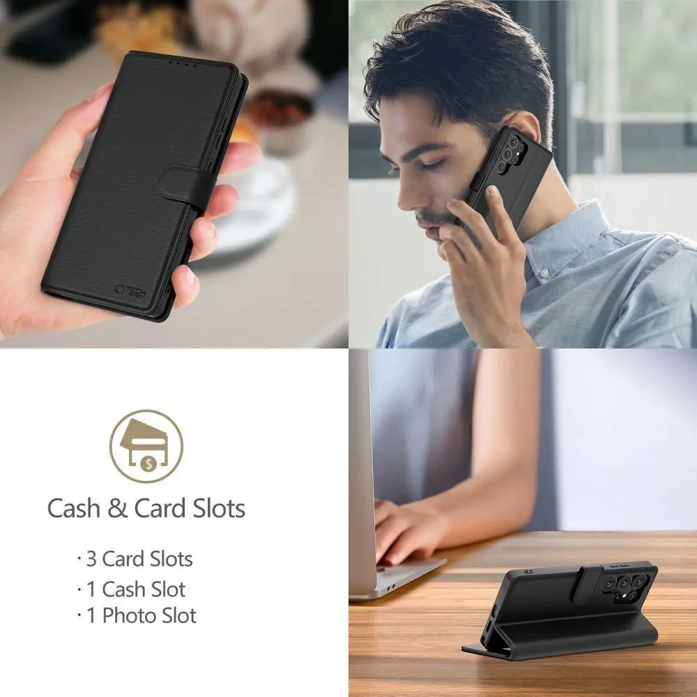 Etui z klapką Tech-Protect Wallet do Xiaomi Redmi 15 4G / 5G Black