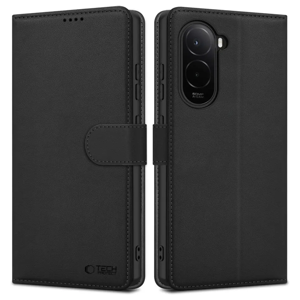 Etui z klapką Tech-Protect Wallet do Xiaomi Poco M7 Black