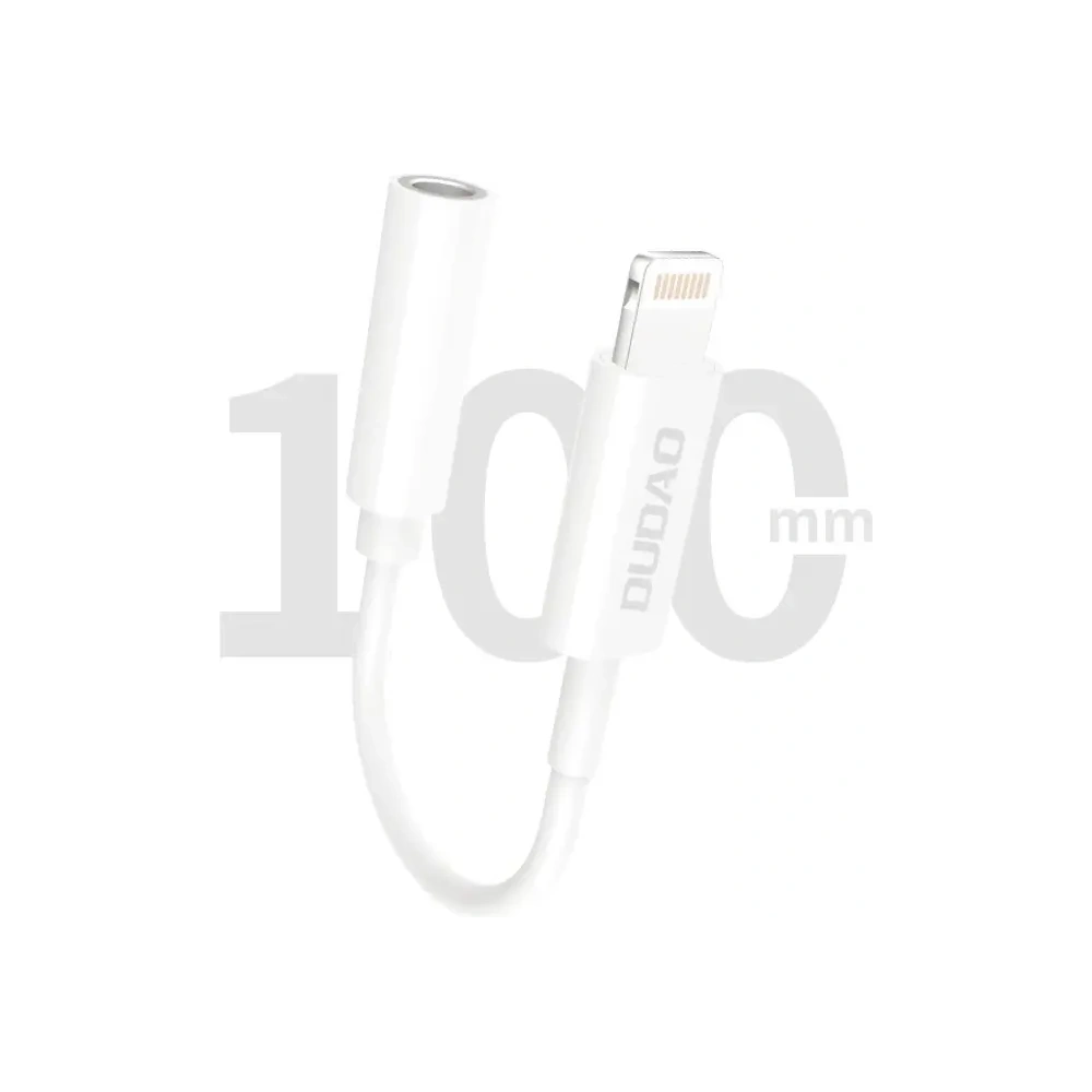 Adapter audio DUDAO L16i przejściówka Lightning / mini jack 3.5mm biały