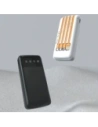 Powerbank DUDAO K6 Pro 10000mAh z kablem USB-A, USB-C, Lightning biały