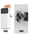 Powerbank DUDAO K6 Pro 10000mAh z kablem USB-A, USB-C, Lightning biały