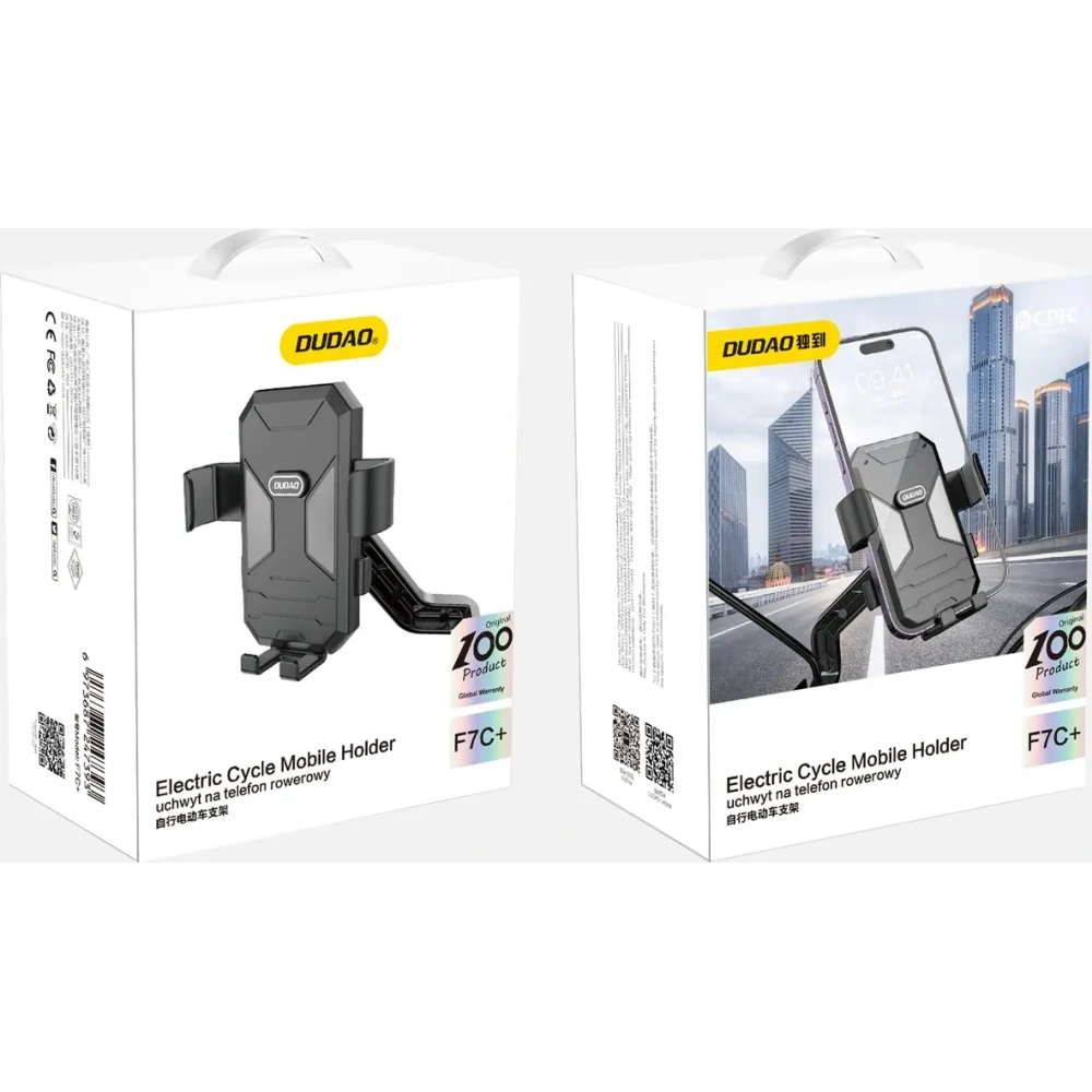 Uchwyt rowerowy / motocyklowy do telefonu DUDAO F7C+ czarny