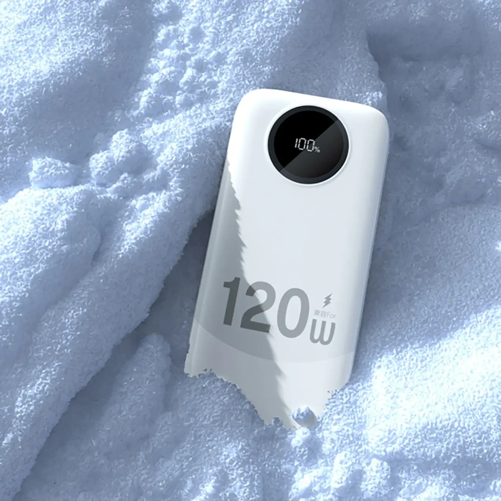 Powerbank DUDAO K13 10000mAh z wbudowanym kablem biały