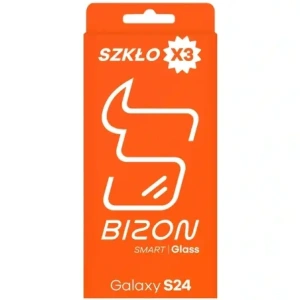Szkło ochronne 2.5D Bizon Smart Glass do Samsung Galaxy S24 [3 PACK]