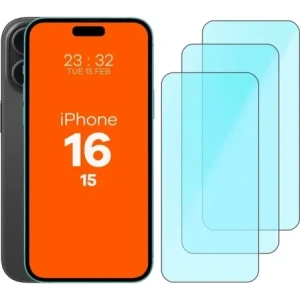 Szkło ochronne 2.5D Bizon Smart Glass do Apple iPhone 15 / 16 [3 PACK]