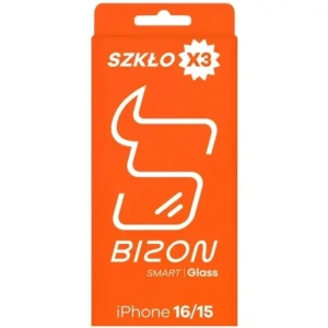 Szkło ochronne 2.5D Bizon Smart Glass do Apple iPhone 15 / 16 [3 PACK]