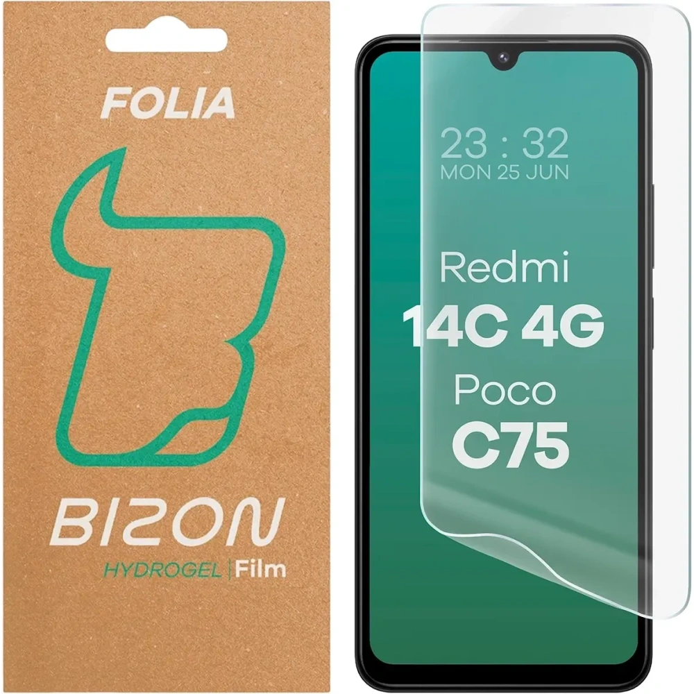 Folia hydrożelowa na ekran Bizon Glass Hydrogel Front do Xiaomi Redmi 14C 4G / POCO C75