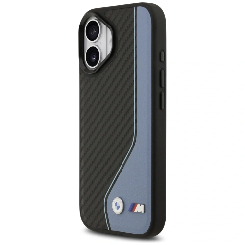 Etui BMW M Carbon Logo MagSafe do Apple iPhone 17 niebieski