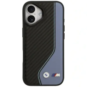 Etui BMW M Carbon Logo MagSafe do Apple iPhone 17 niebieski