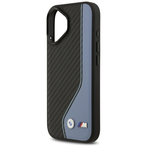 Etui BMW M Carbon Logo MagSafe do Apple iPhone 17 niebieski