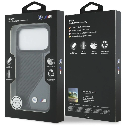 Etui BMW M Carbon Logo MagSafe do Apple iPhone 17 Pro antracyt