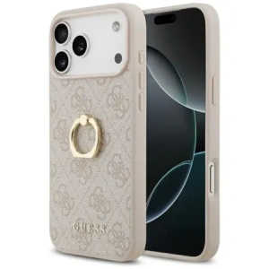 Etui Guess 4G Ring Stand do Apple iPhone 17 Pro Max różowy