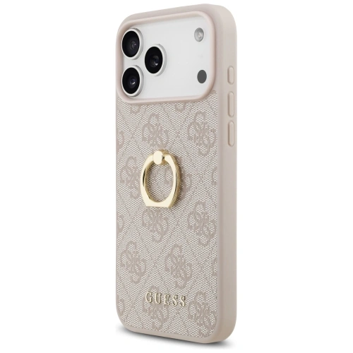 Etui Guess 4G Ring Stand do Apple iPhone 17 Pro Max różowy