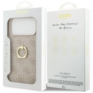 Etui Guess 4G Ring Stand do Apple iPhone 17 Pro Max różowy