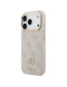 Etui Guess 4G Strass Logo & Big Strap Metal Buttons MagSafe do Apple iPhone 17 Pro różowy