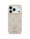 Etui Guess 4G Strass Logo & Big Strap Metal Buttons MagSafe do Apple iPhone 17 Pro różowy