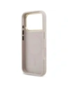Etui Guess 4G Strass Logo & Big Strap Metal Buttons MagSafe do Apple iPhone 17 Pro różowy