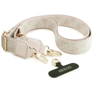 Etui Guess 4G Strass Logo & Big Strap Metal Buttons MagSafe do Apple iPhone 17 Pro różowy