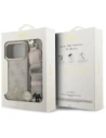Etui Guess 4G Strass Logo & Big Strap Metal Buttons MagSafe do Apple iPhone 17 Pro różowy