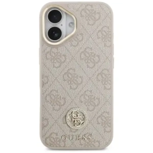 Etui Guess 4G Strass Logo & Big Strap Metal Buttons MagSafe do Apple iPhone 17 różowy
