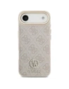 Etui Guess 4G Strass Logo & Big Strap Metal Buttons MagSafe do Apple iPhone Air różowy